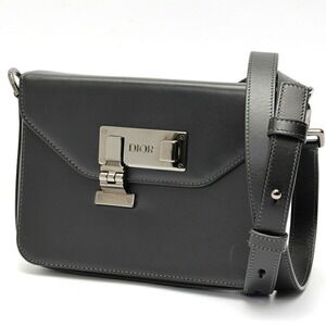 CHRISTIAN DIOR Black Leather Shoulder Bag